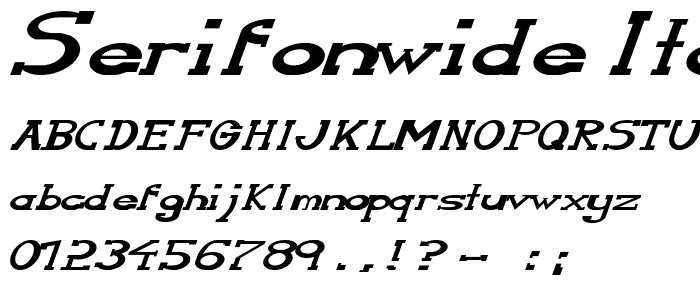 Serifonwide Italic font